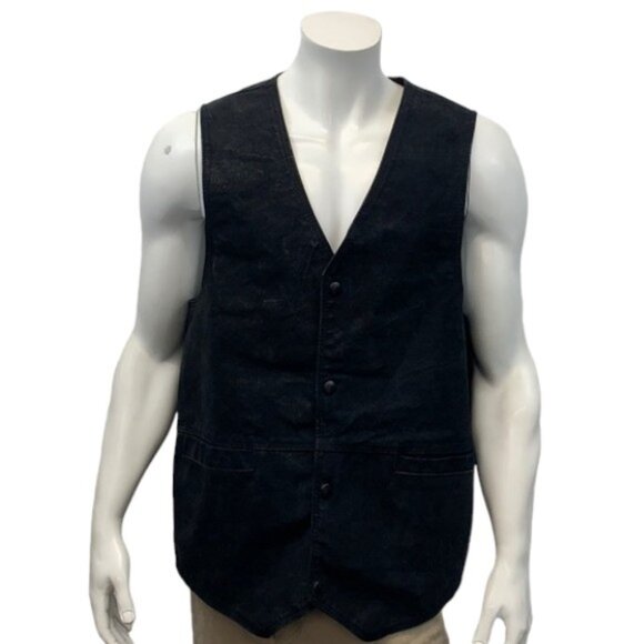NRA Authentic Leather Gear Vest Concealed Carry Black Suede w/Snap Men's Large - Picture 3 of 11